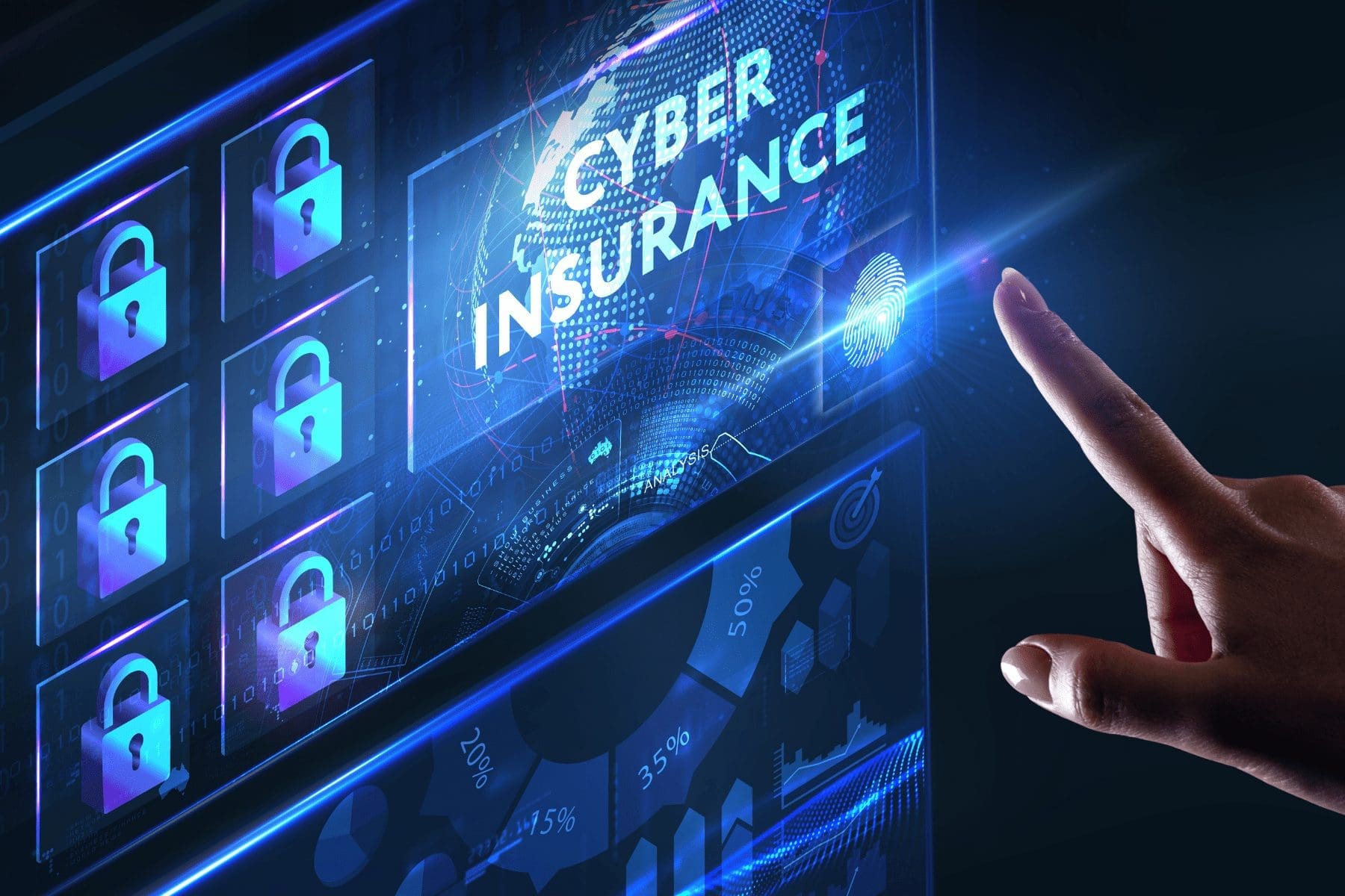 female hand reaching for cyber liability insurance